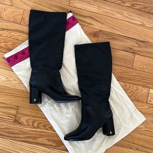 Authentic Tory Burch slouchy leather Boots. Size 10